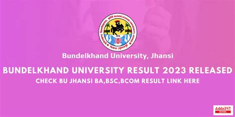 bu jhansi result 2023|bundelkhand university result 2022.
